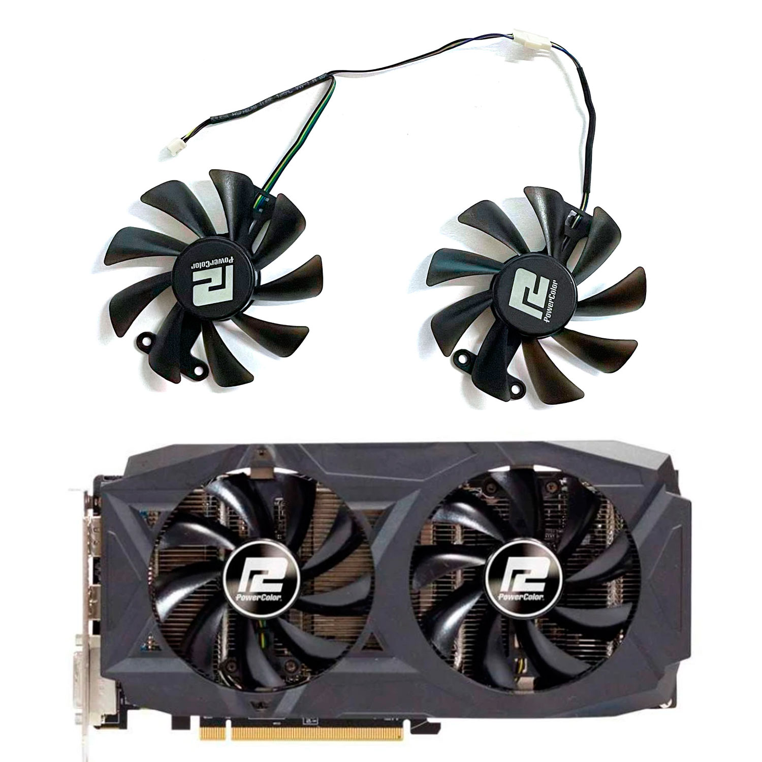 Rx 580 8Gb 2048Sp Gpu - Untuk kipas pengganti kartu grafis POWERCOLOR
