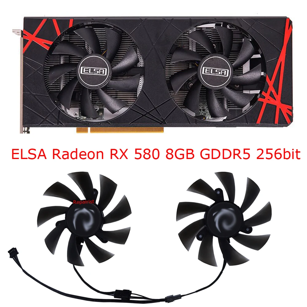 Rx 580 8Gb 2048Sp Gpu - Kipas kartu Video, XY-D09015B, pendingin GPU,