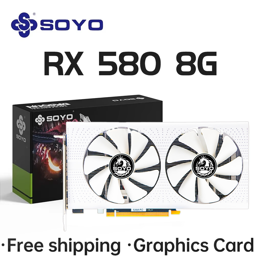 Rx 580 8Gb 2048Sp Gpu - SOYO AMD Radeon RX580 8GB Kartu