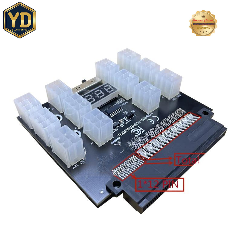 YD PCI-E 12V 50Pin ke ATX 12 X - 2400W Server Psu Breakout Board ulasan dan harga
