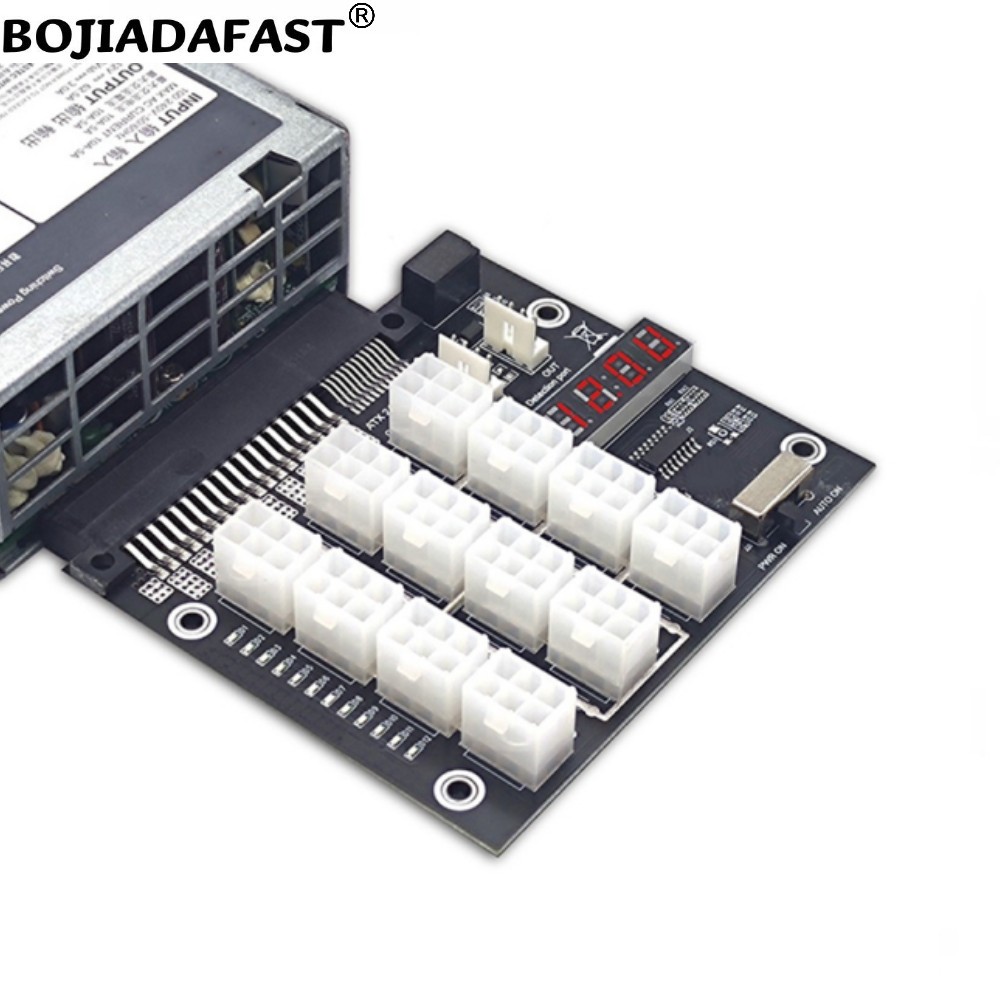 12 * Konektor PCI-E 6Pin Papan - 2400W Server Psu Breakout Board ulasan dan harga