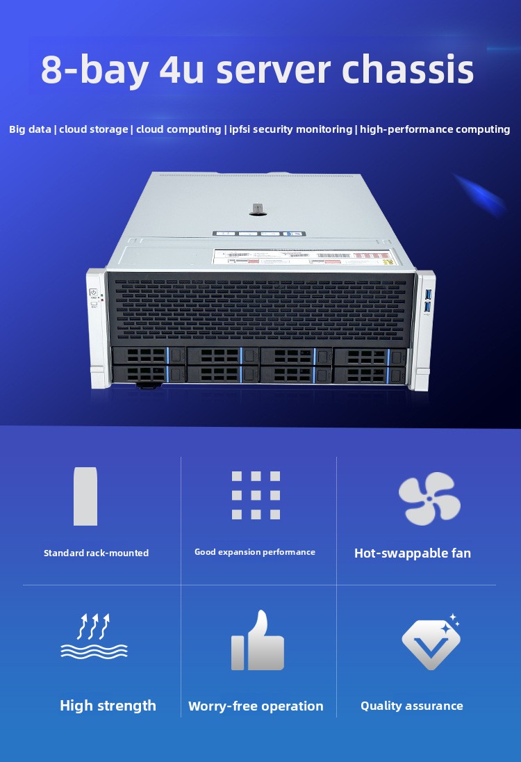 Server GPU Kecerdasan Buatan A - 8 Gpu 4U Server Chassis ulasan dan harga