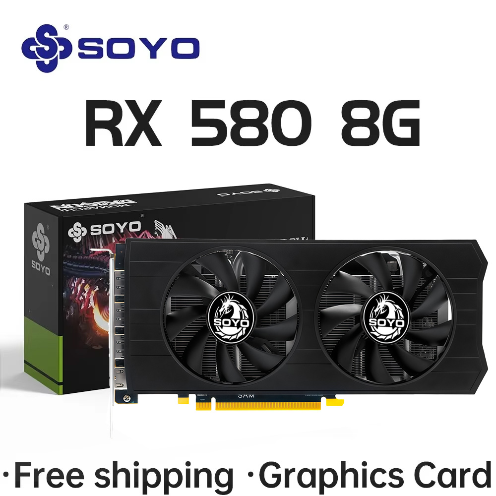 SOYO AMD Radeon RX580 8GB Kart - Rx 580 8Gb 2048Sp Gpu ulasan dan harga