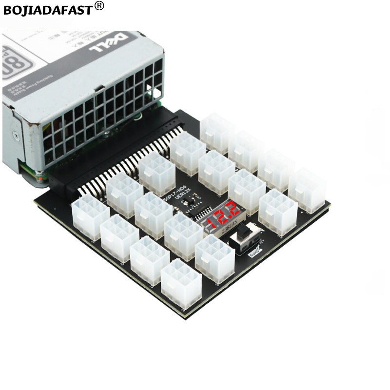 17 Port PCI-E 6Pin Konektor Se - 2400W Server Psu Breakout Board ulasan dan harga